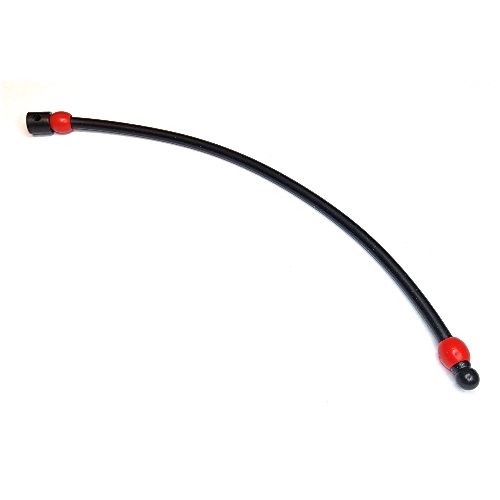 Jewelry Cord 23L with Red Beads Schwarz