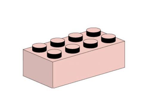 Set 10005 2 x 4 Steine, sandrot