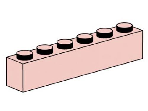 Set 10006 1 x 6 Steine, sandrot