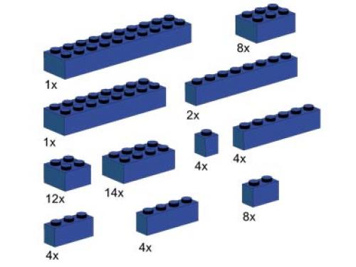 Set 10009 Sortierte blaue Steine
