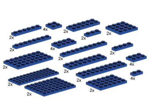 Set 10011 Sortierte blaue Platten