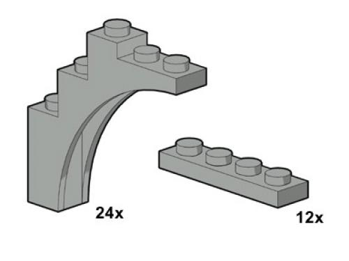 Set 10047 Hellgraue Bögen
