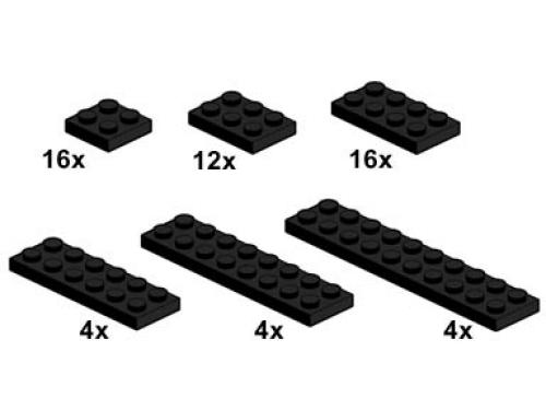 Set 10057 Schwarze Platten 2 x n