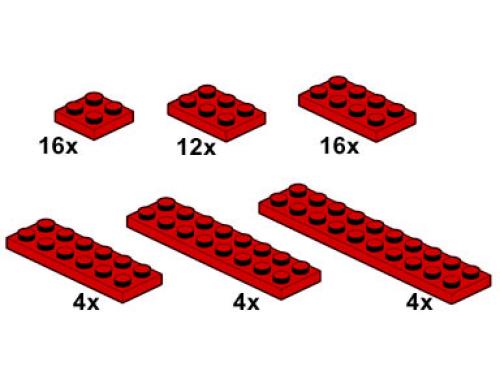 Set 10058 Rote Platten 2 x n