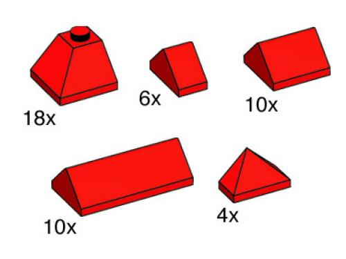 Set 10162 Rote First-Dachsteine
