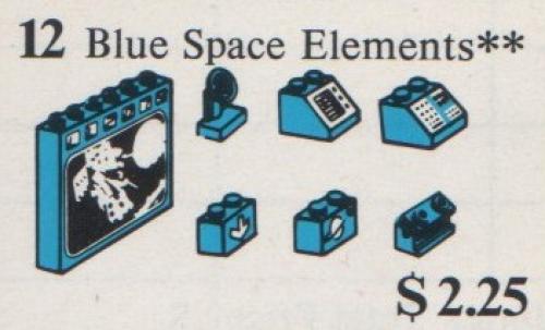 Set 12 Blaue Weltraum-Elemente