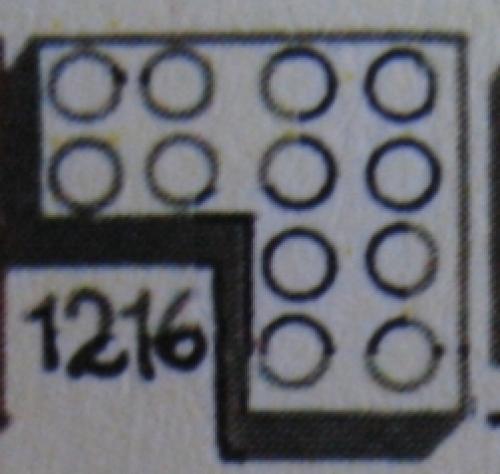 Set 1216-2 4 x 4 Corner Bricks