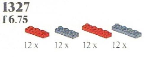 Set 1327 Rote/schwarze Platten