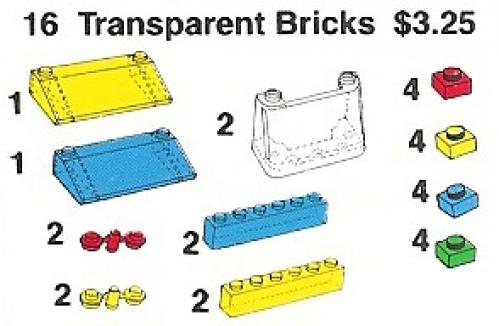Set 16 Transparent Bricks