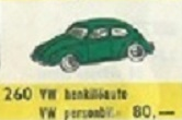 Set 260-2 1:87 VW Beetle