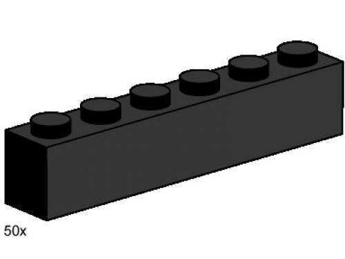 Set 3473 1 x 6 Steine, schwarz