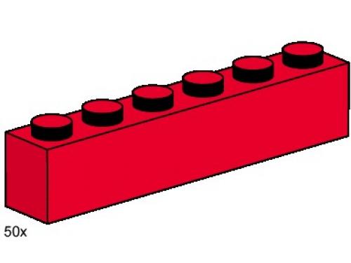 Set 3477 1 x 6 Steine, rot