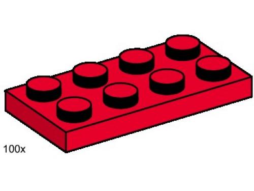 Set 3485 2 x 4 Platten, rot