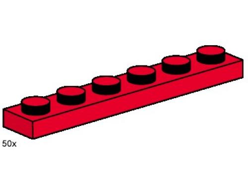 Set 3488 1 x 6 Platten, rot
