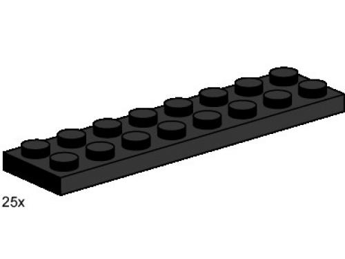 Set 3489 2 x 8 Platten, schwarz