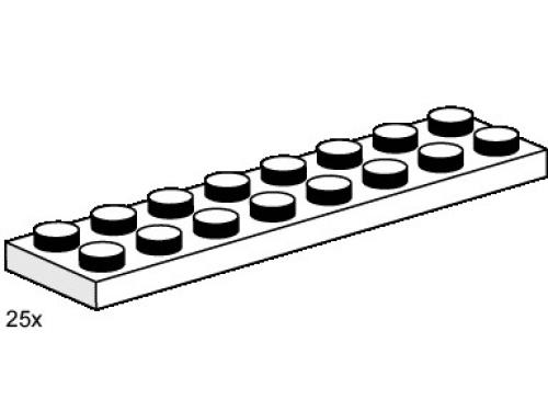 Set 3490 2 x 8 Platten, weiß