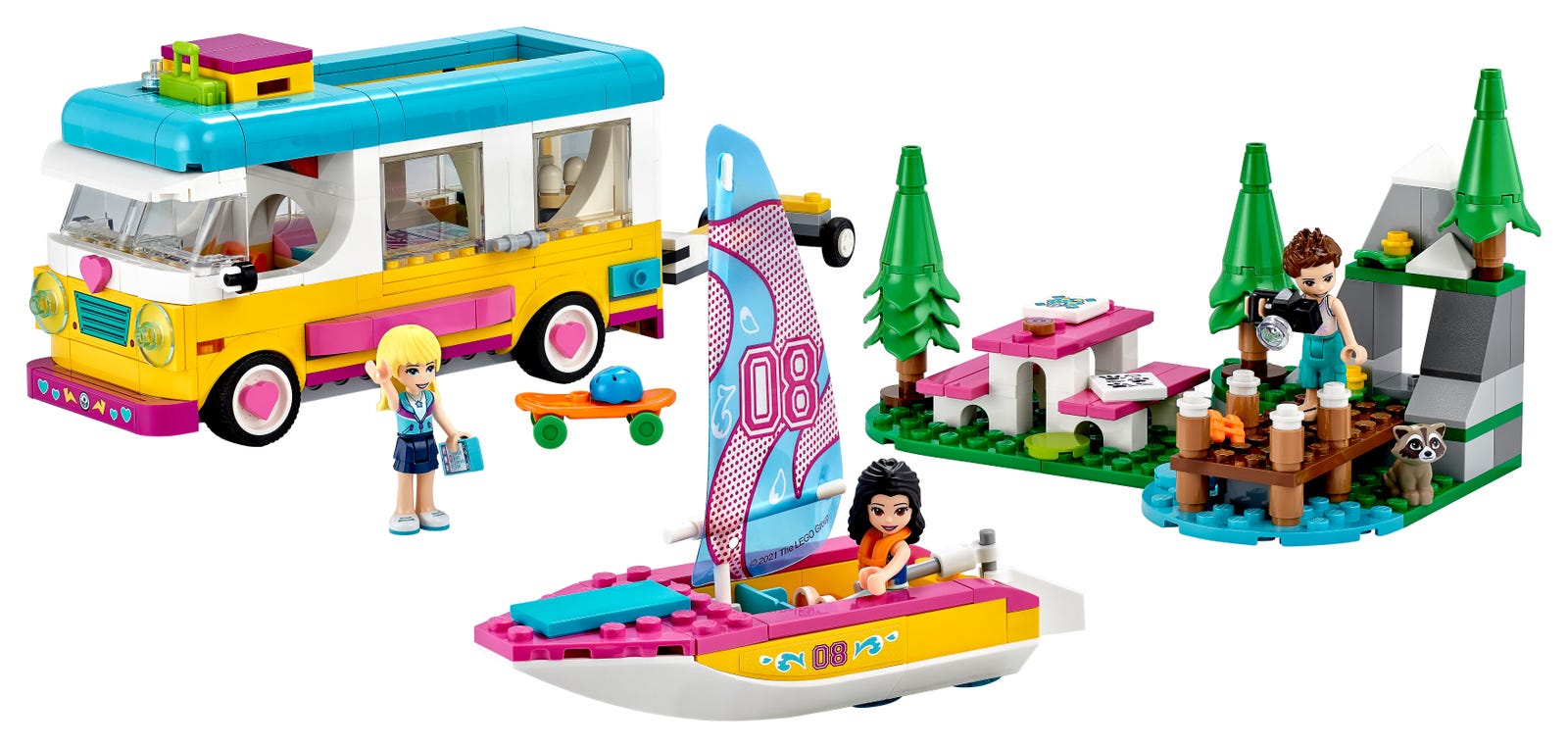 Set 41681 Forest Camper Van and Sailboat