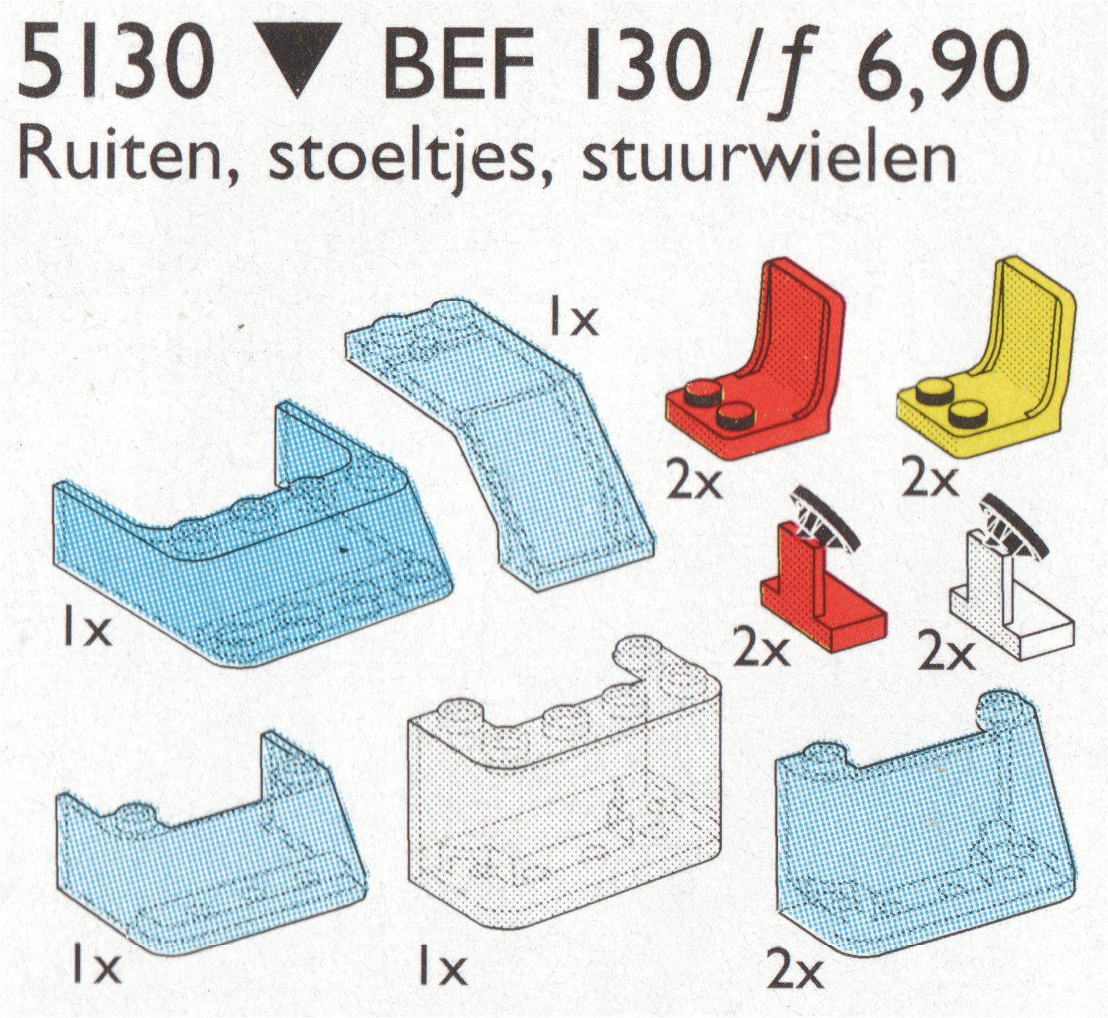 Set 5130 Fenster, Sitze, Lenkräder