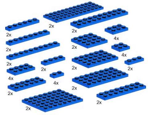 Set 5146 Plates, Blue