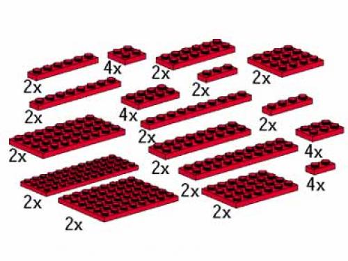 Set 5147 Plates, Red
