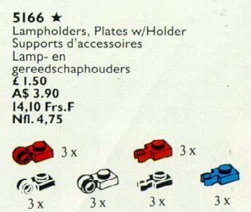 Set 5166 Lampenhalter, Platten mit Halterung
