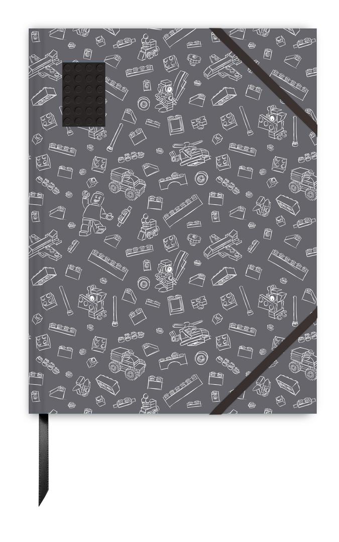 Set 51668 4 x 6 Embedded Brick Notebook - Grey