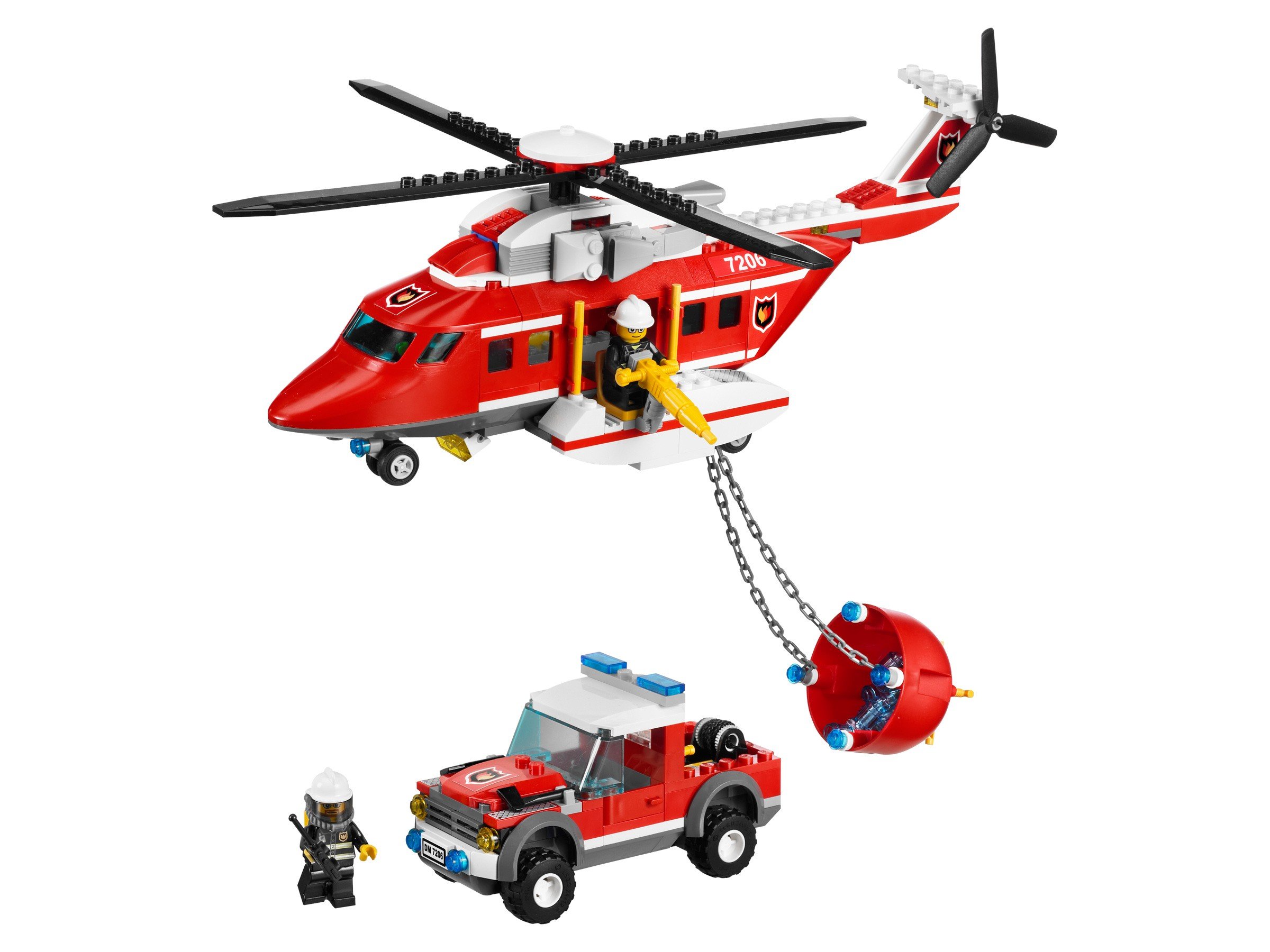 Set 7206 Feuerwehrhubschrauber