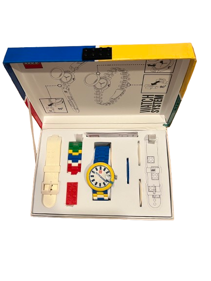 Set 9008016 Uhren-Set, Stein Blau/Weiß