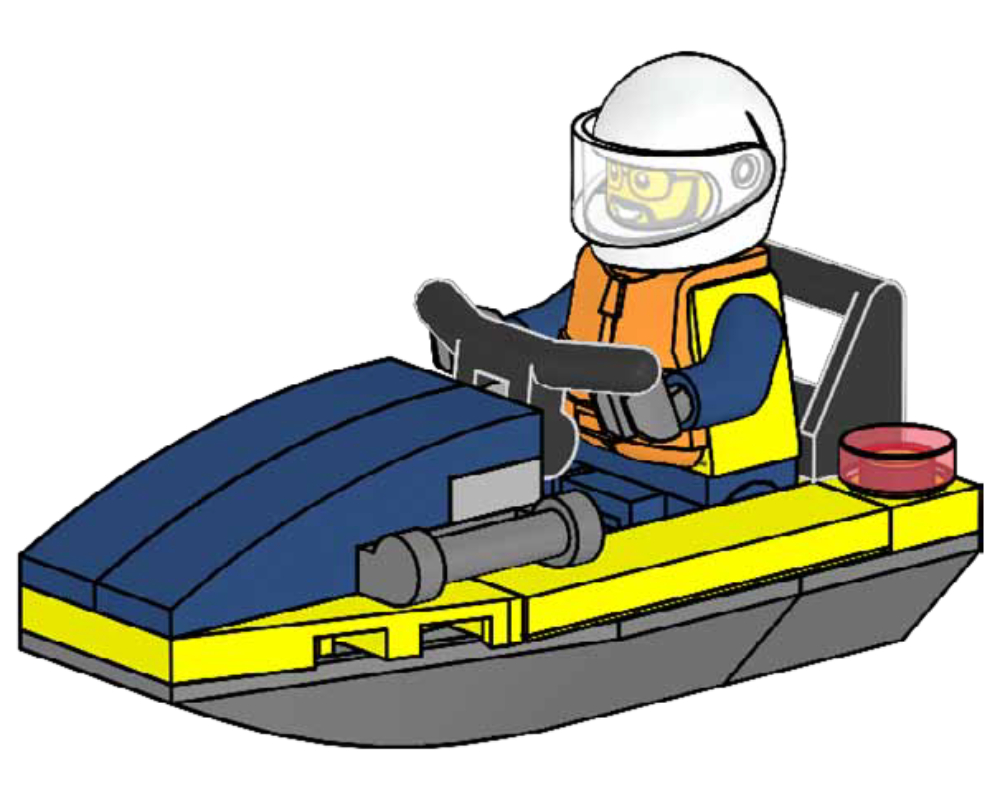Set 952408 Policeman with Jetboat