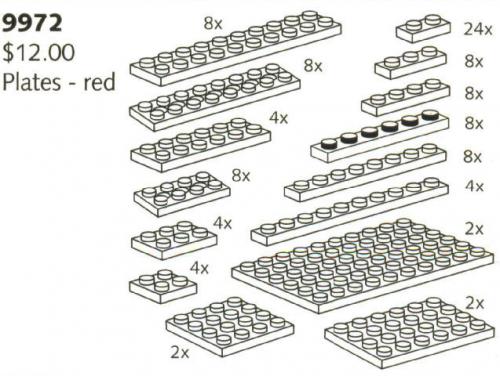 Set 9972 Plates (Red)